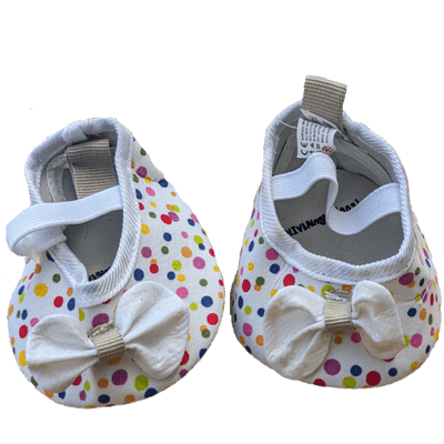 16 inch White Spotty  High Heel Shoes - Teddy Bear Clothes