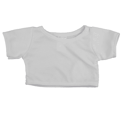 16 inch White T-Shirt - Teddy Bear Clothes Accessories