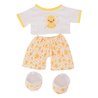 16 inch Yellow Duck Pyjamas PJ and Slippers - Teddy Bear Clothes