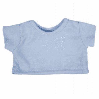 8-10 inch Light Blue T-shirt - Teddy Bear Clothes Accessories