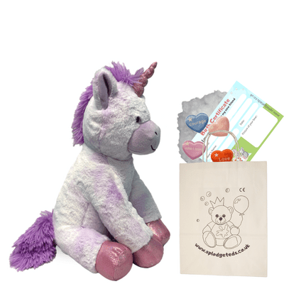 8 inch Amethyst the Unicorn  - DIY Bear Kit no-sew