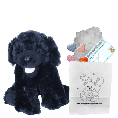 8 inch Black Lab Dog - DIY Bear Kit no-sew