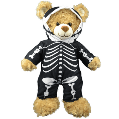 8 inch Black Skeleton Morph Suit - Teddy Bear Clothes