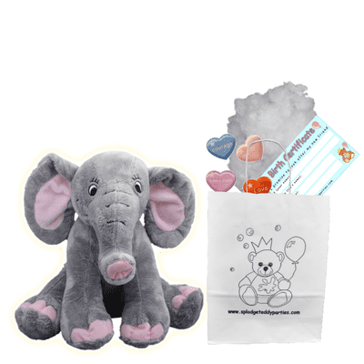 8 inch Elephant with Pink Ears - Bear Making Kit