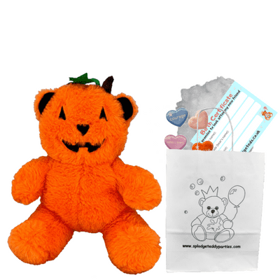 8 inch Fluffy Pumpkin Monster - DIY Bear Kit no-sew