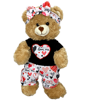 8 inch Love Me Funky Hearts Outfit with Headband - Teddy Bear Clothes - SPECIAL PRICE