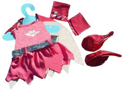 8 inch Pink Bat Girl Outfit - Teddy Bear Clothes