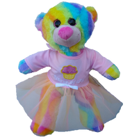 8 inch Pink Happy Birthday Cupcake Dress - Teddy Bear Clothes - SPECIAL PRICE