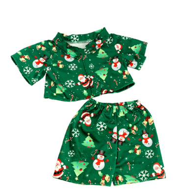 8 inch Santa and Snowman Pyjamas PJ - Teddy Bear Clothes