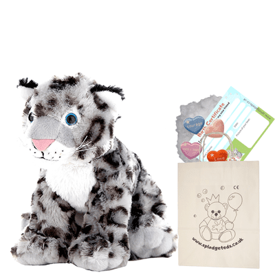 8 inch Snow Leopard - DIY Bear Kit no-sew
