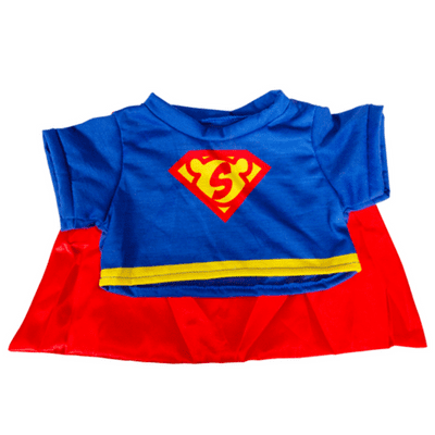 8 inch Superbear T-shirt with sewn on cape - Teddy Bear Clothes - SPECIAL PRICE