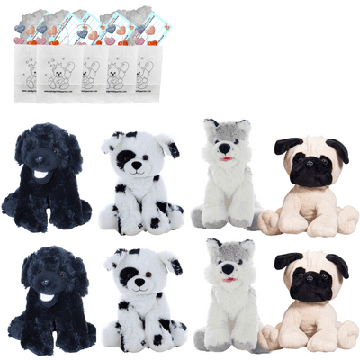 Build a Teddy Party - 8 x 8 inch Mixed Dog Plushies Set A