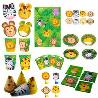 Jungle Tableware Picnic Party Set - CLEARANCE BUNDLE
