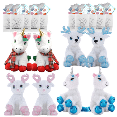 Make a Teddy Bear Party - 8 x 8 inch Reindeers & Unicorns