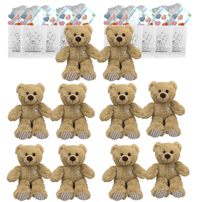 Make your own Bear Party - 10 x 10 inch Brown Cuddles Teddies