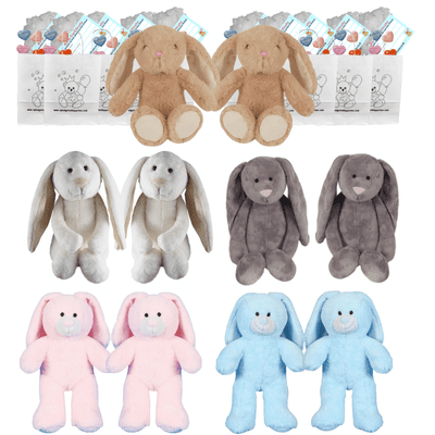 Make your own Bear Party - 10 x 10  inch Bunny Plushies - Set B