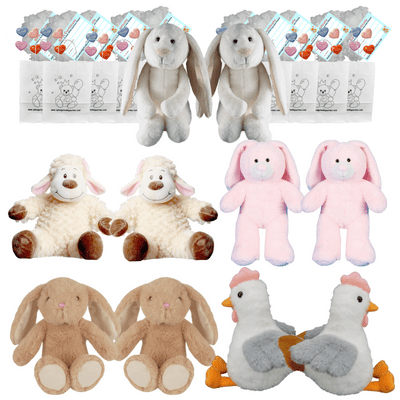 Make your own Bear Party - 10 x 10  inch Easter Teddies no-sew