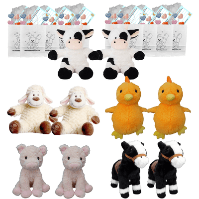 Make your own Bear Party - 10 x 10  inch Farm Teddies no-sew