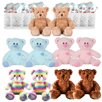 Make your own Bear Party - 10 x 10 inch Teddies Set C - no-sew