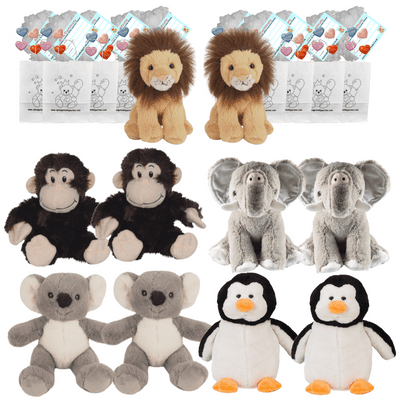 Make your own Bear Party - 10 x 10 inch Zoo Animals Set B - no-sew