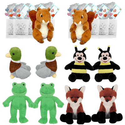 Make your own Bear Party - 10 x 16 inch British Wildlife Plushies - no-sew