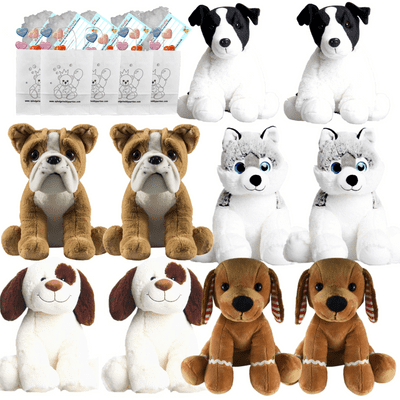 Make your own Bear Party - 10 x 16 inch Dogs Set A - no-sew