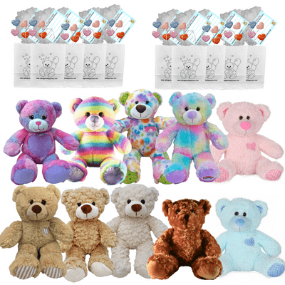 Make your own Bear Party - 10 x 16 inch Teddies Set A - no-sew