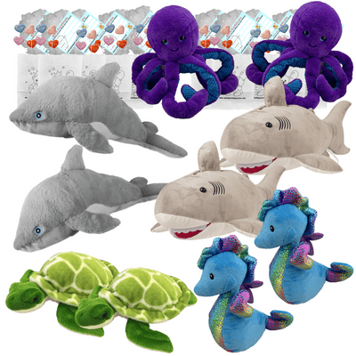 Make your own Bear Party - 10 x 16 inch Under the Sea Plushies - no-sew