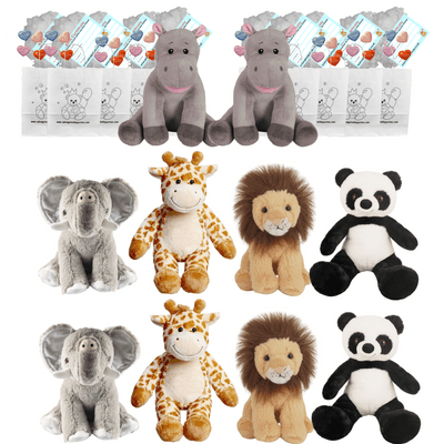 Make your own Bear Party - 10 x 16 inch Zoo Animals - no-sew