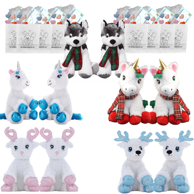 Make your own Bear Party - 10 x 8 inch Christmas Bears Set B - no-sew