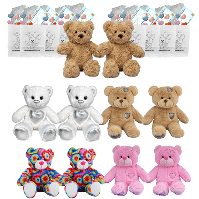 Make your own Bear Party - 10 x 8 inch Teddy Bears Set C - no-sew