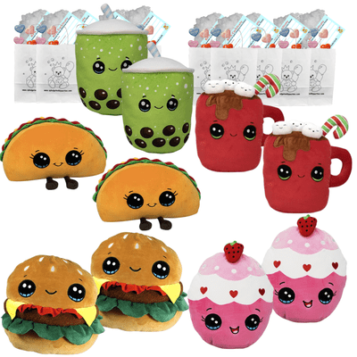 Make your own Bear Party - 10 x Food Pillow Plushies - no-sew