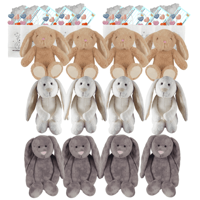 Make your own Bear Party - 12 x 10  inch Bunny Plushies - Set B