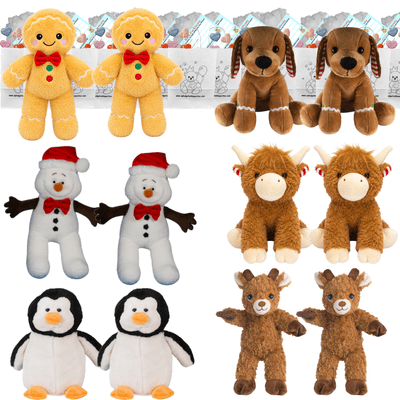 Make your own Bear Party - 12 x 10 inch Cuddles Christmas Plushies - no-sew