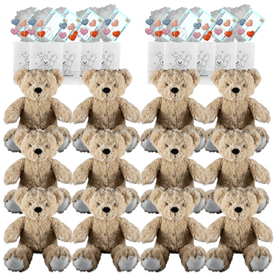 Make your own Bear Party - 12 x 16 inch Eco Brown Teddies - no-sew