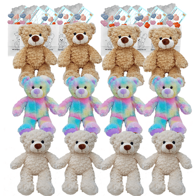 Make your own Bear Party - 12 x 16 inch Teddy Bears Set A - no-sew
