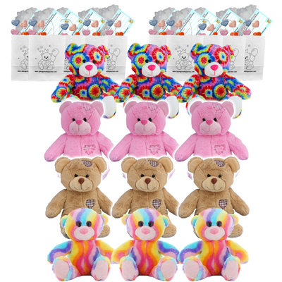 Make your own Bear Party - 12 x 16 inch TM Teddies Set B - no-sew