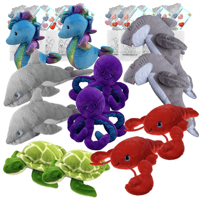 Make your own Bear Party - 12 x 16 inch Under the Sea Plushies - no-sew