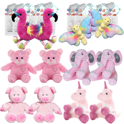 Make your own Bear Party - 12 x 8 inch Pink Plushies no-sew