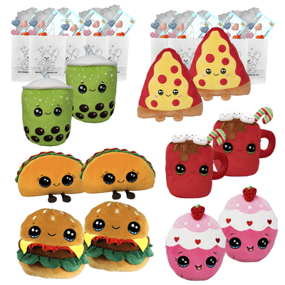 Make your own Bear Party - 12 x Food Pillow Plushies - no-sew