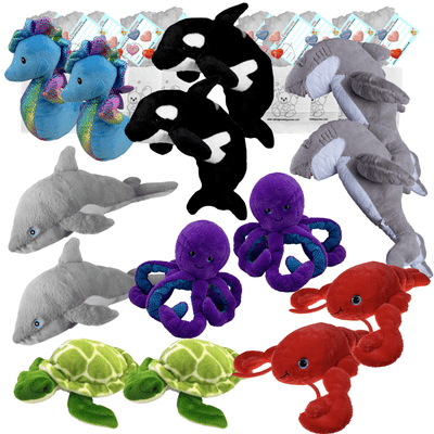 Make your own Bear Party - 14 x 16 inch Under the Sea Plushies - no-sew