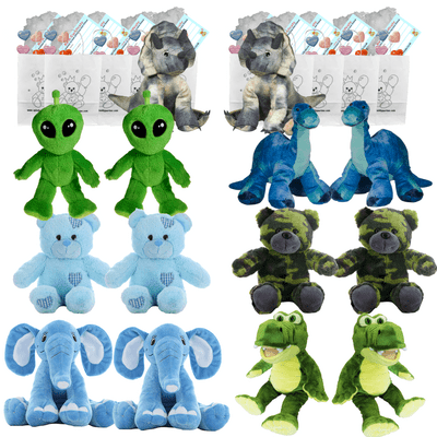 Make your own Bear Party - 14 x 8 inch Blue and Green Teddies no-sew