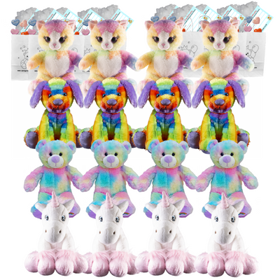 Make your own Bear Party - 16 x 10 inch Rainbow Plushies