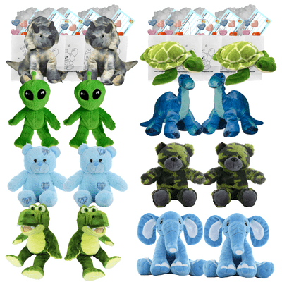 Make your own Bear Party - 16 x 8 inch Blue and Green Teddies - no-sew