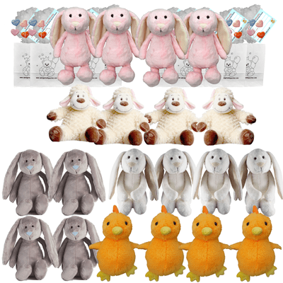 Make your own Bear Party - 20 x 10  inch Easter Plushies - no-sew