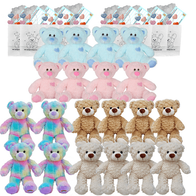 Make your own Bear Party - 20 x 10 inch Mixed Teddies - no-sew