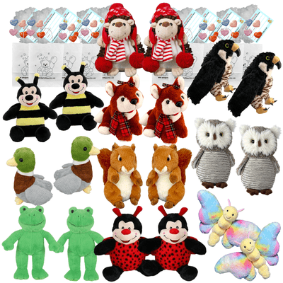 Make your own Bear Party - 20 x 16 inch British Wildlife Plushies Set B - no-sew