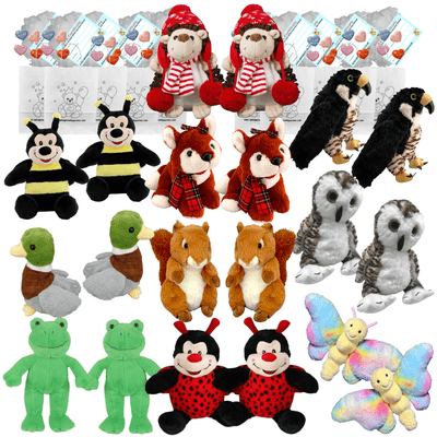 Make your own Bear Party - 20 x 16 inch British Wildlife Plushies Set B - no-sew