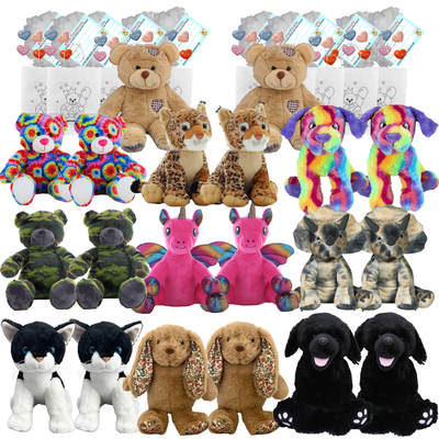 Make your own Bear Party - 20 x 16 inch Favourite Plushies Set A - no-sew