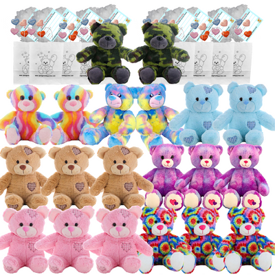 Make your own Bear Party - 20 x 16 inch TM Teddies Set A - no-sew